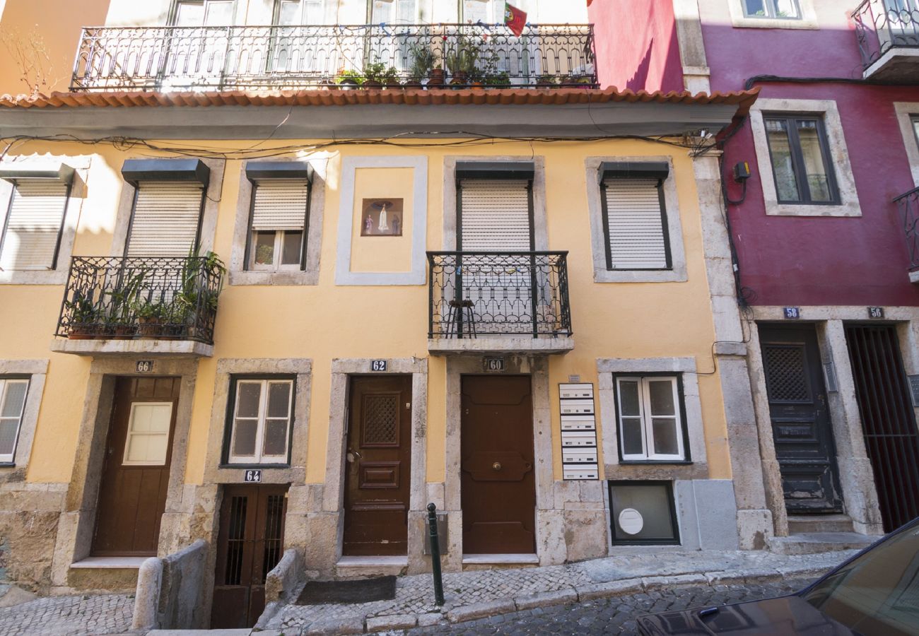 Typisches Gebäude ganz in der Nähe von Rossio und Baixa de Lisboa