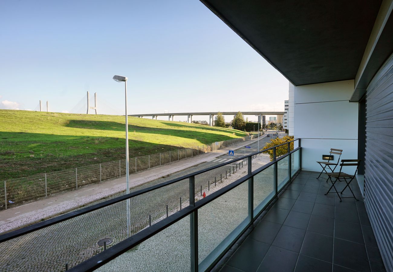 Wohnung zu vermieten im Parque das Nações | Blick vom Balkon